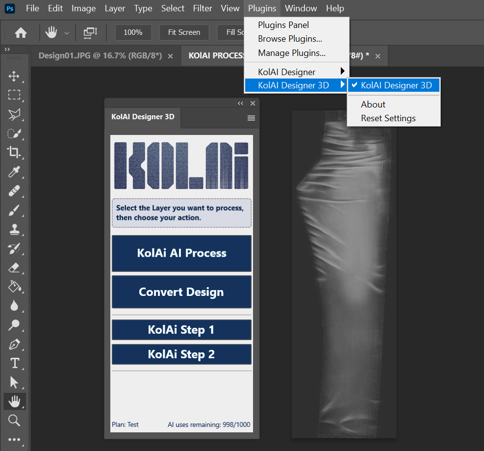 KolAi 3D PS Plugin